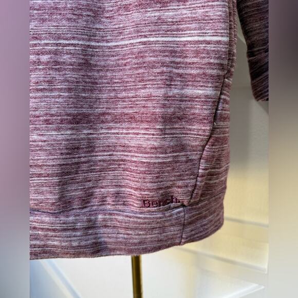Bench Long Sleeve Sweatshirt Mini Dress Space Dye Maroon Size Small - Picture 4 of 10
